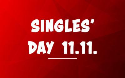 Singles Day – Kaikki asiakkuudet -22% vain tänään!